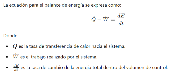 Balance de Energía en Fluidos