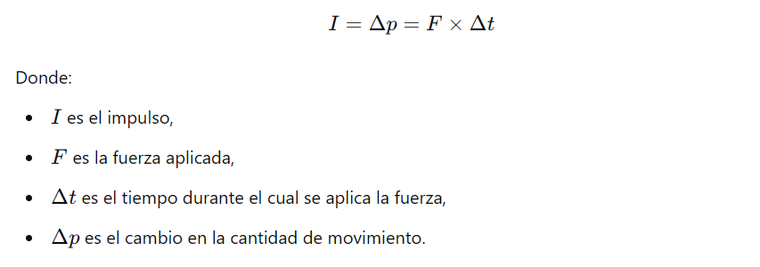 fórmula de impulso en física