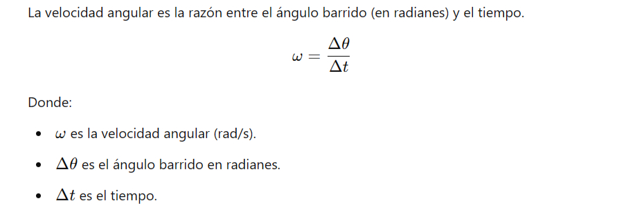 Velocidad angular (ω)