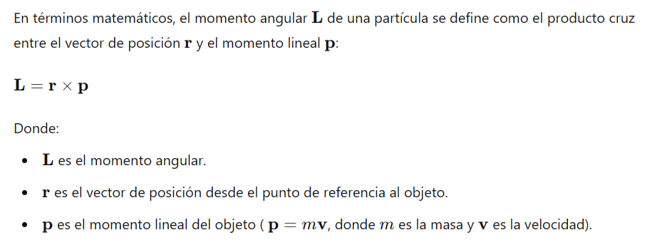 Definición Matemática del Momento Angular