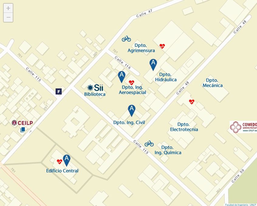 Plano de la Facultad de Ingeniería UNLP