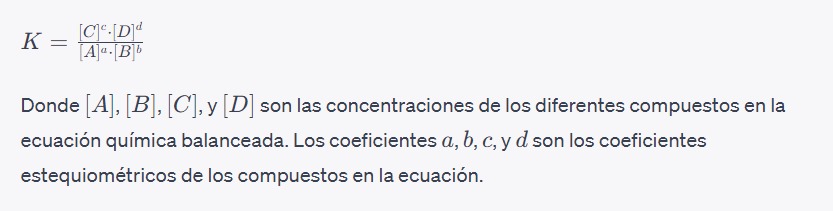 Constante de equilibrio