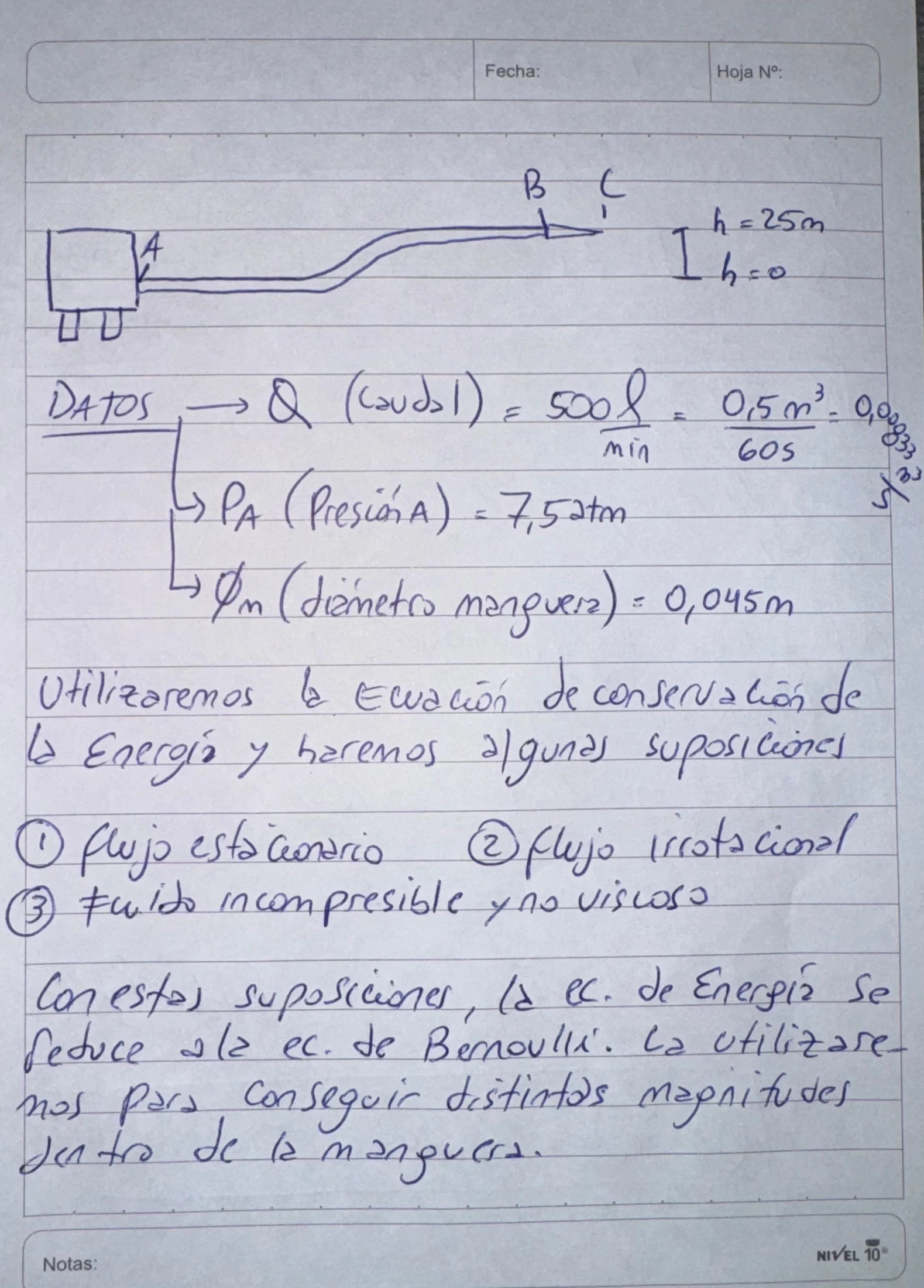Hoja 1 de Parcial resuelto de Fluidos