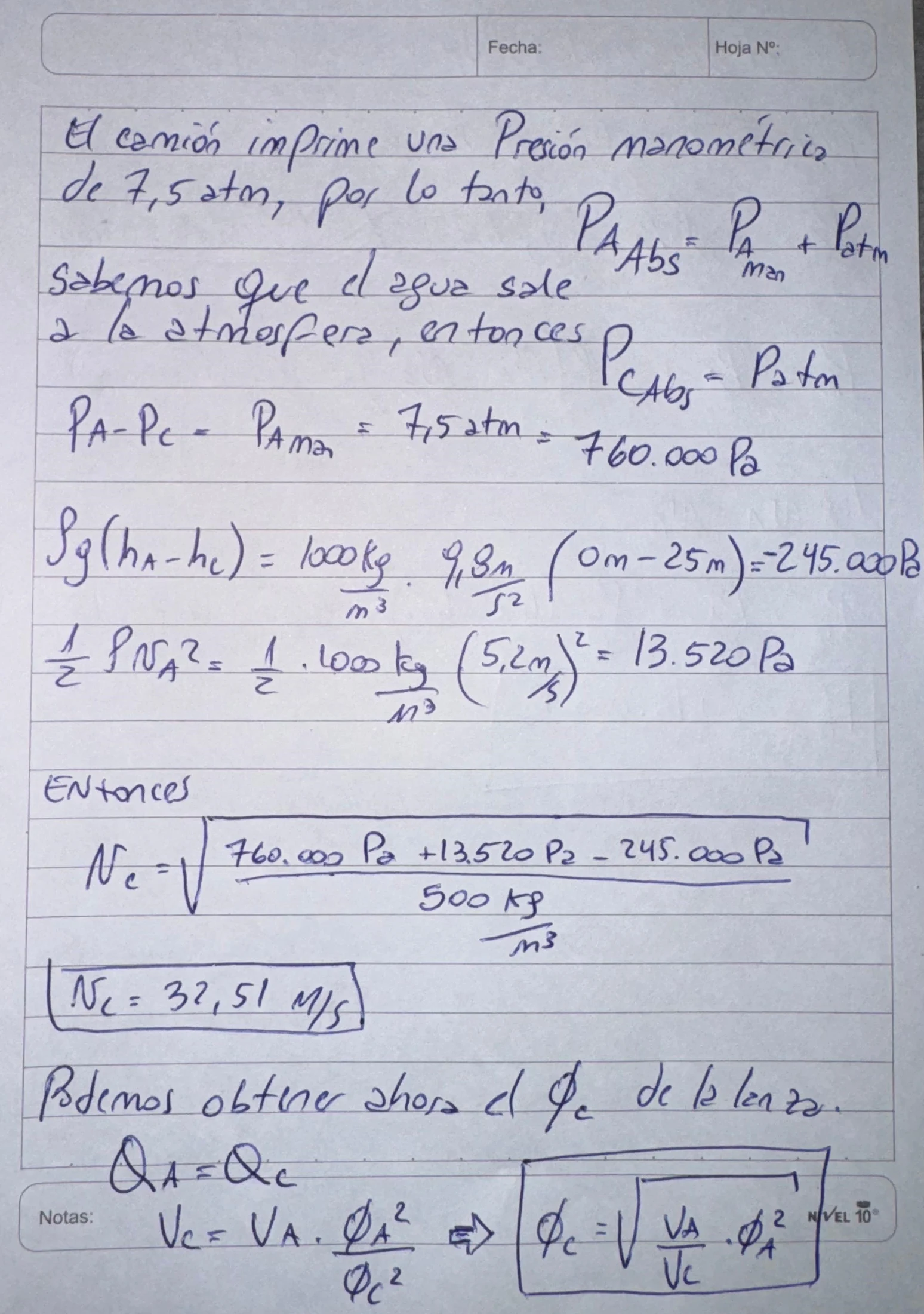 Hoja 3 de Parcial resuelto de Fluidos