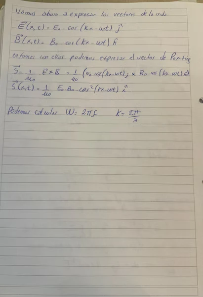 Hoja 2 de Parcial resuelto de Ondas electromagnéticas en el Vacio