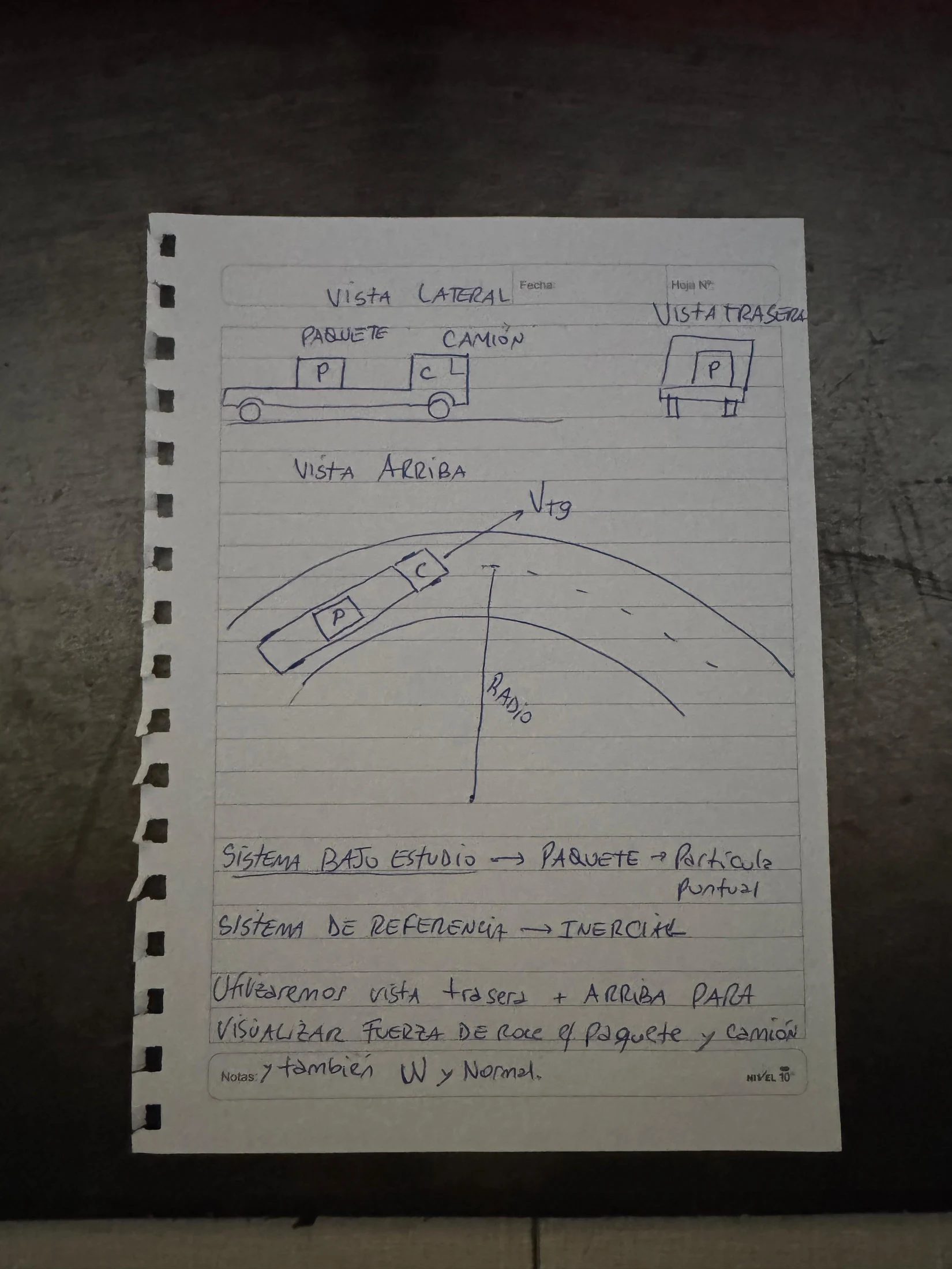 Hoja 1 de Parcial resuelto de Movimiento Circular- Movimiento circular horizontal