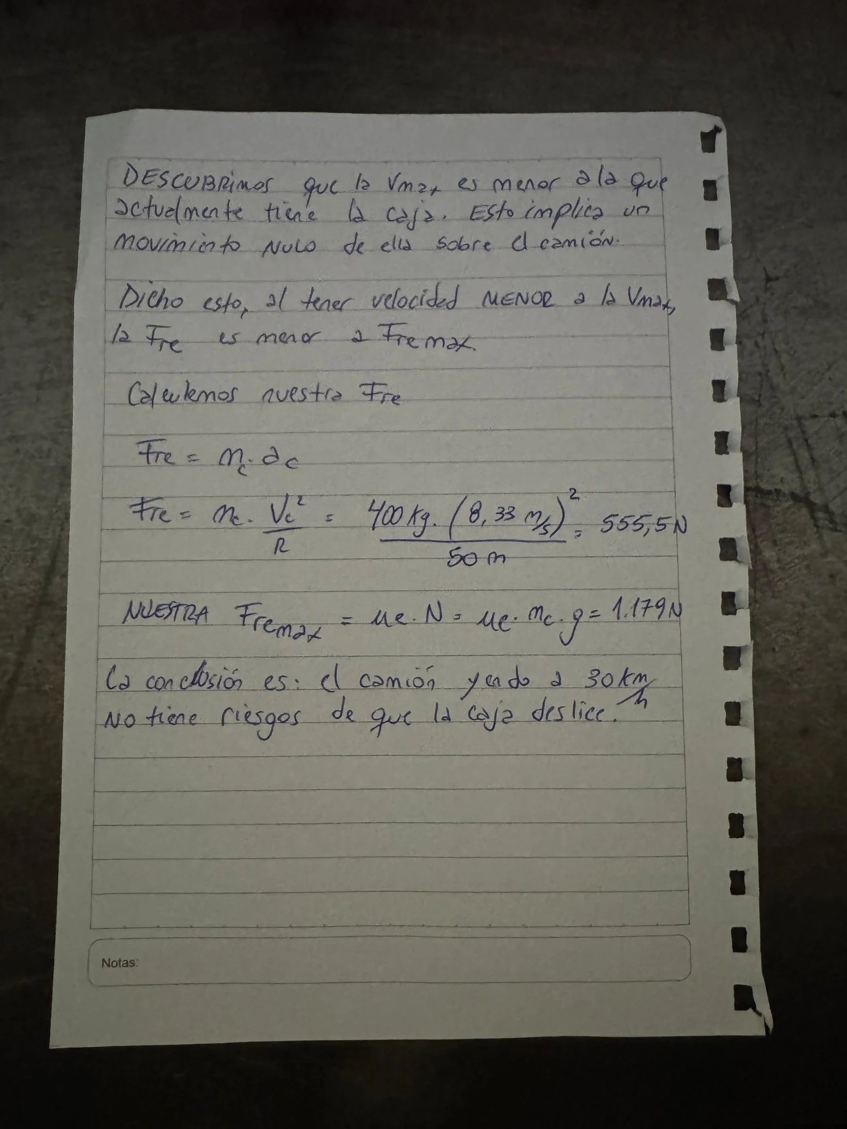 Hoja 4 de Parcial resuelto de Movimiento Circular- Movimiento circular horizontal