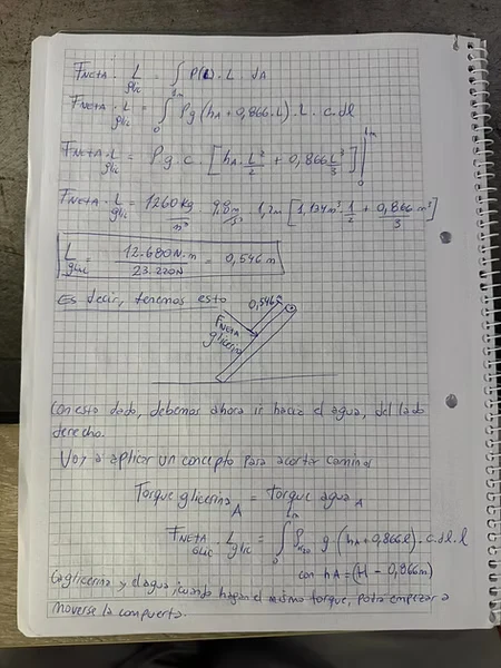 Hoja 4 de Parcial resuelto de Hidrostática y Compuertas