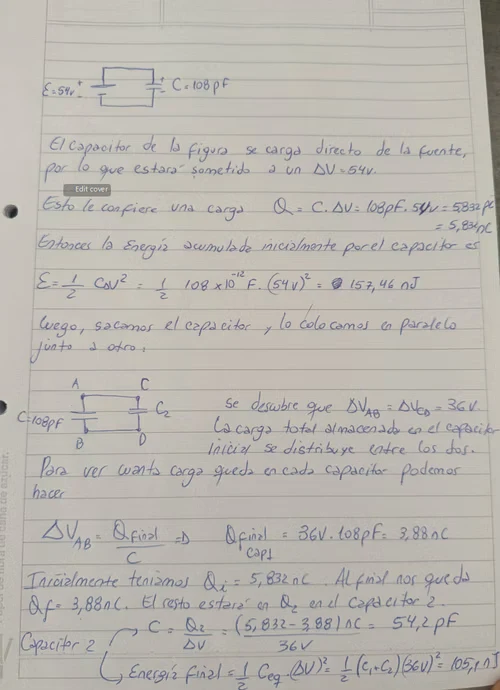 Hoja 1 de Parcial resuelto de Capacitores