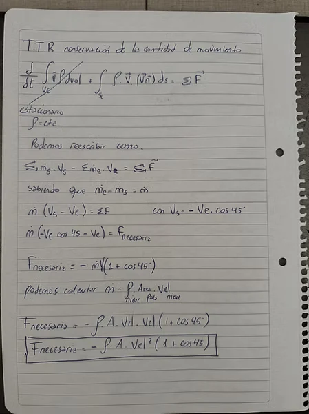 Hoja 3 de Parcial resuelto de Análisis Integral de Cantidad de Movimiento