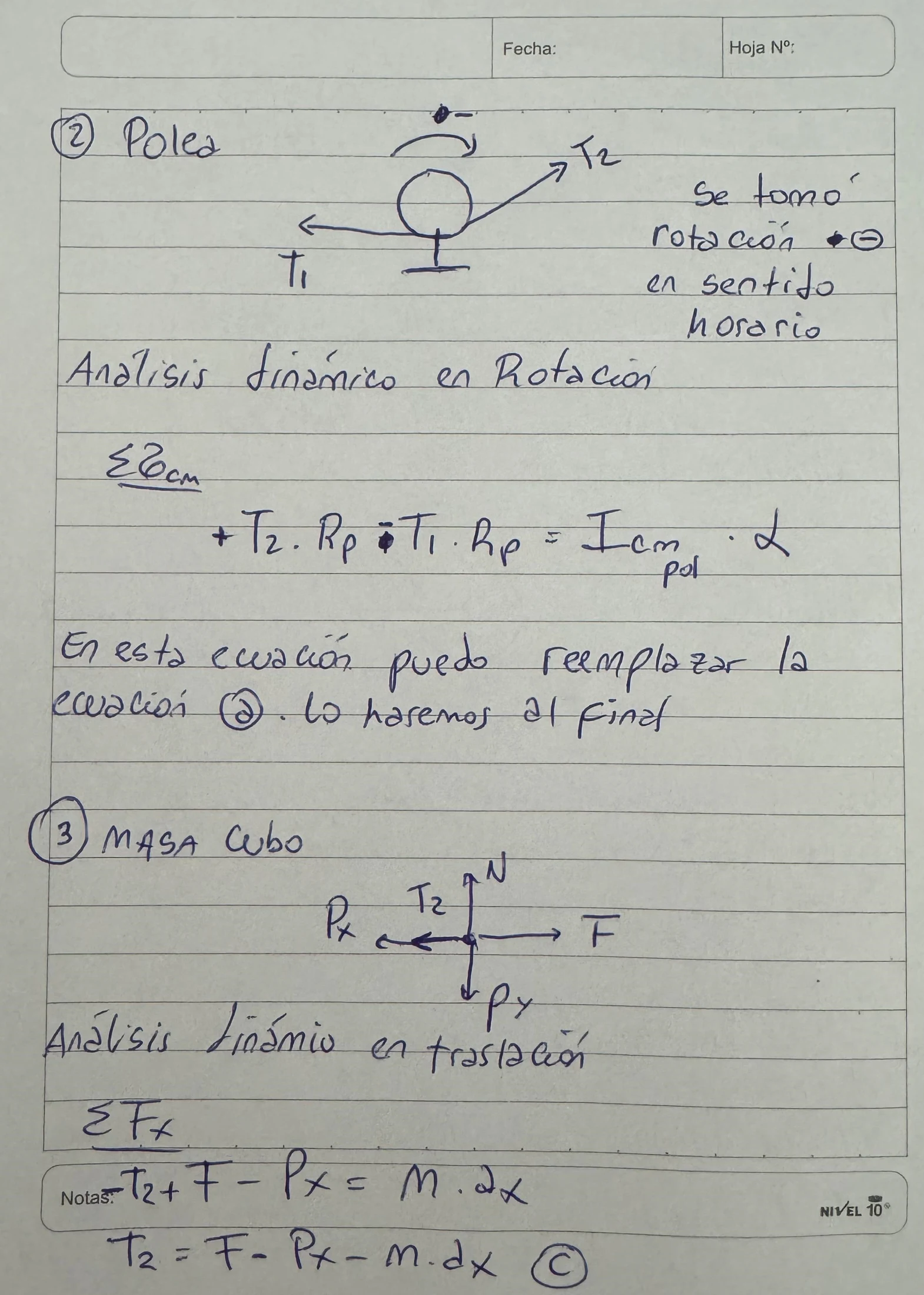 Hoja 3 de Parcial resuelto de Cuerpo Rígido y Rototraslación