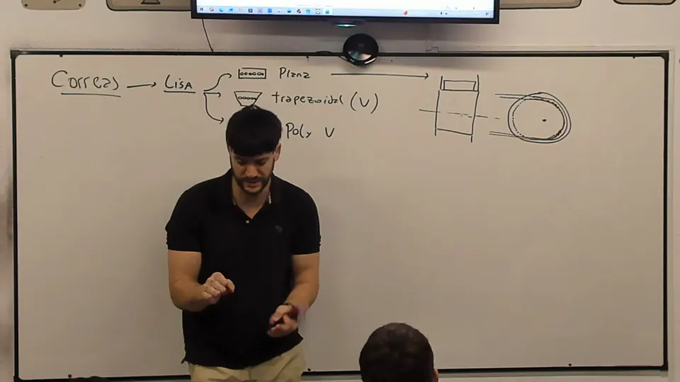 Juan dando una clase de Correas
