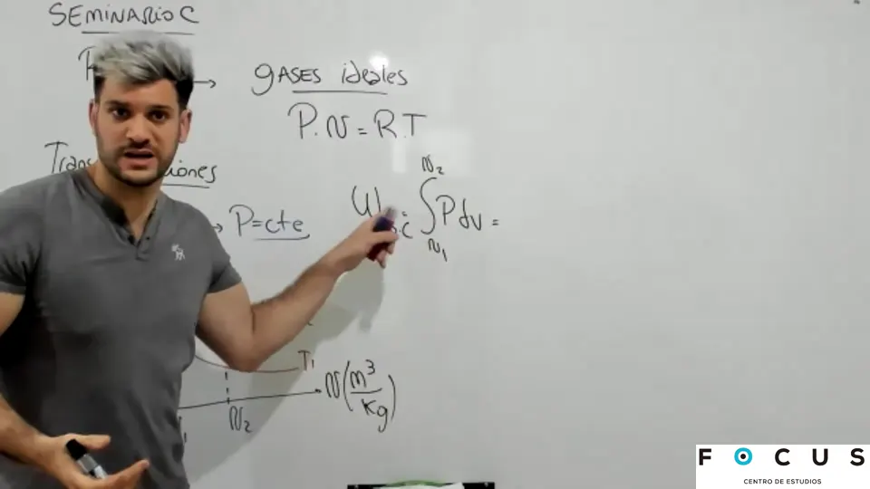 Juan dando una clase de Politrópicas y compresores